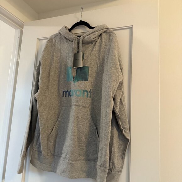 NWT Isabel Marant Miley Drawstring Hoodie Sweatshirt Kangaroo Pocket Sz Medium - Picture 5 of 8